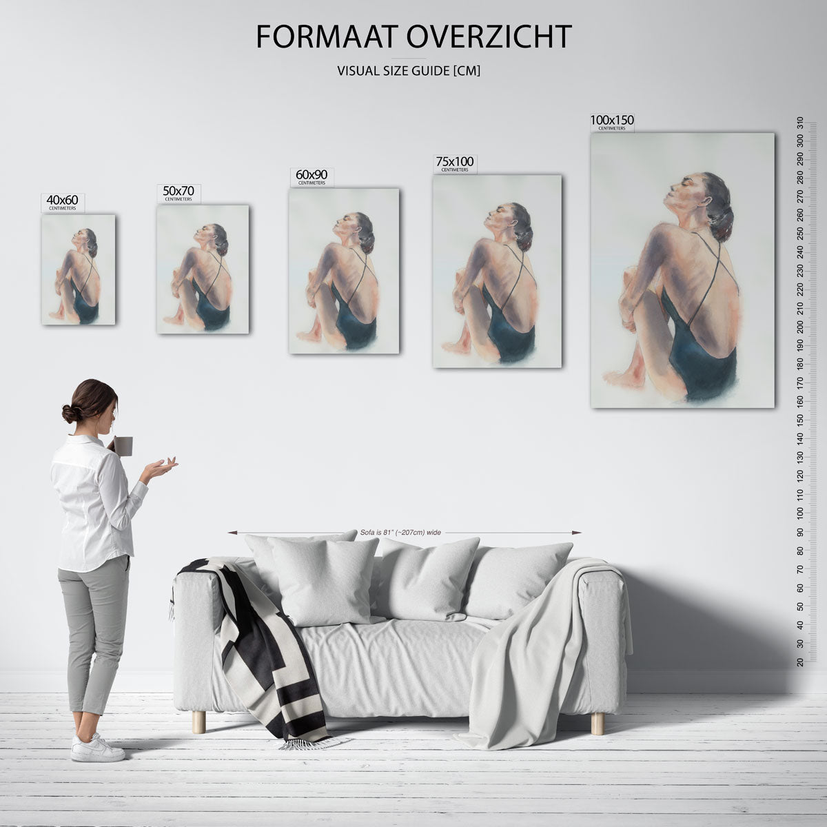 Zittende vrouw Kunstwerk
