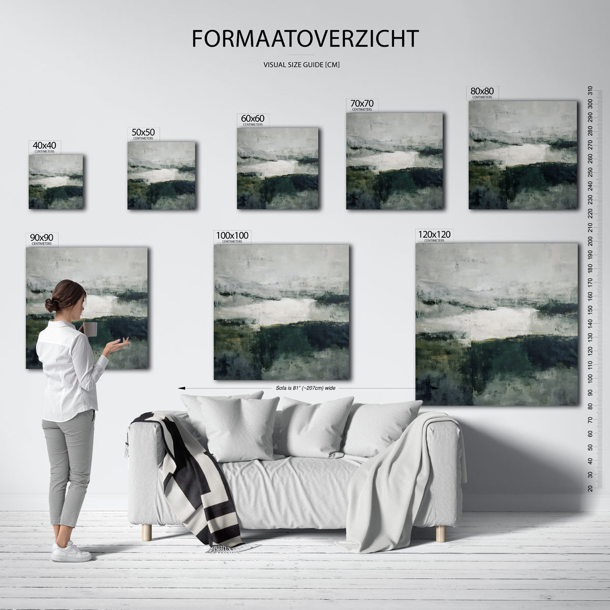 Abstracte landschap Poster
