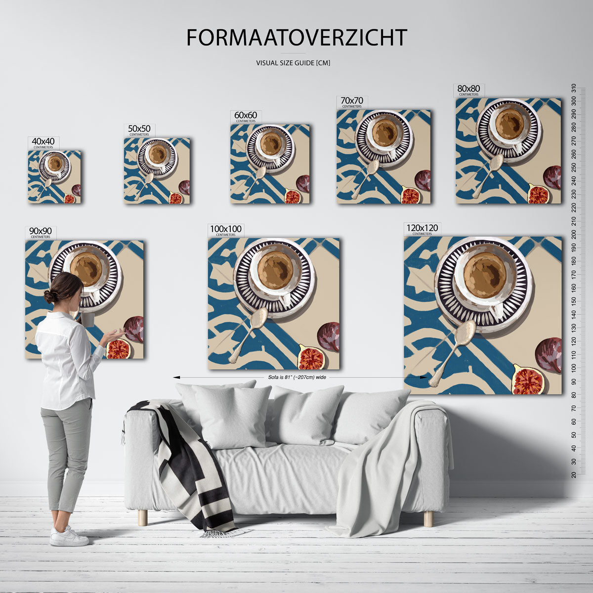 Koffiekop en vijgen Poster