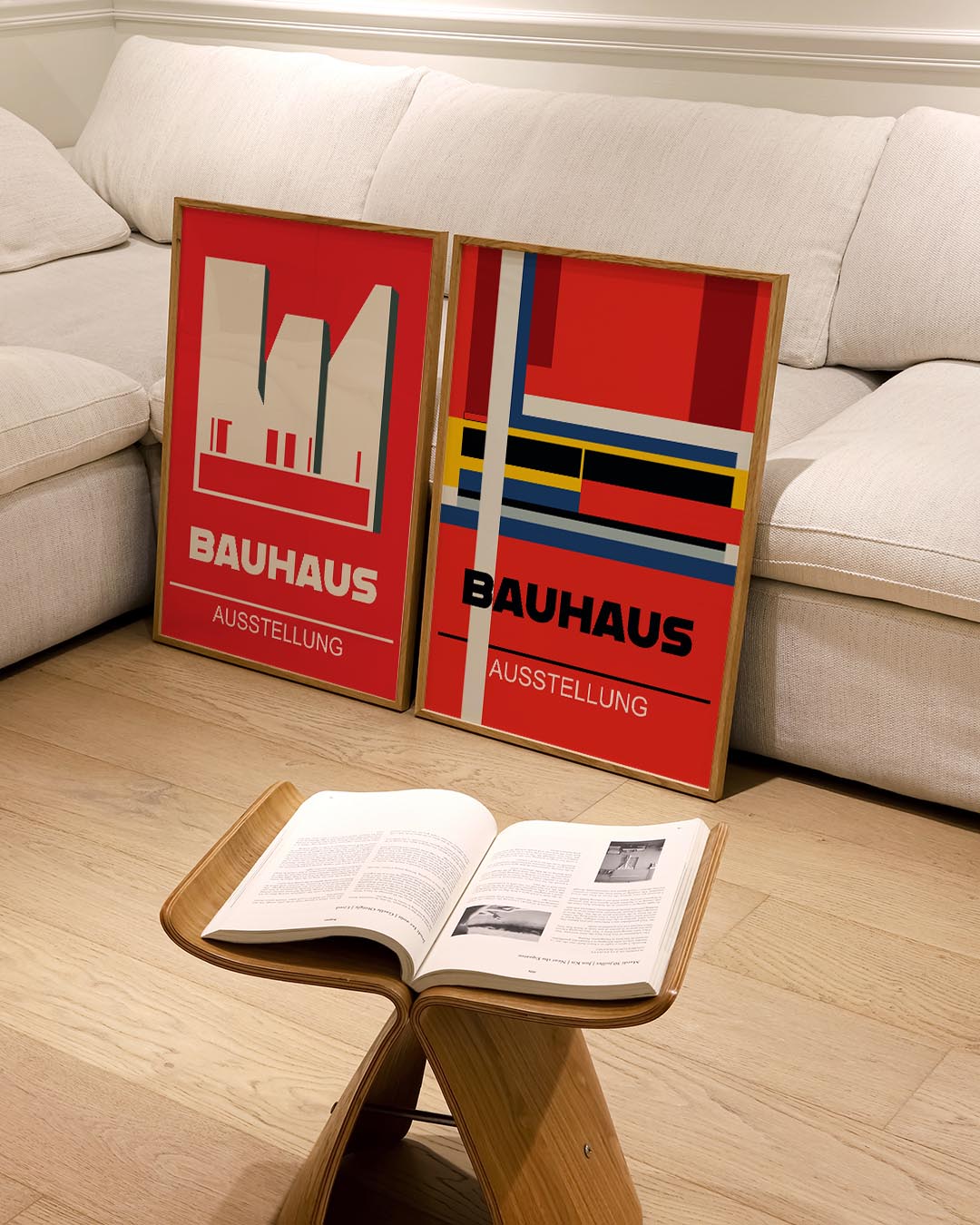 Kleurrijke lijnenspel Posterset