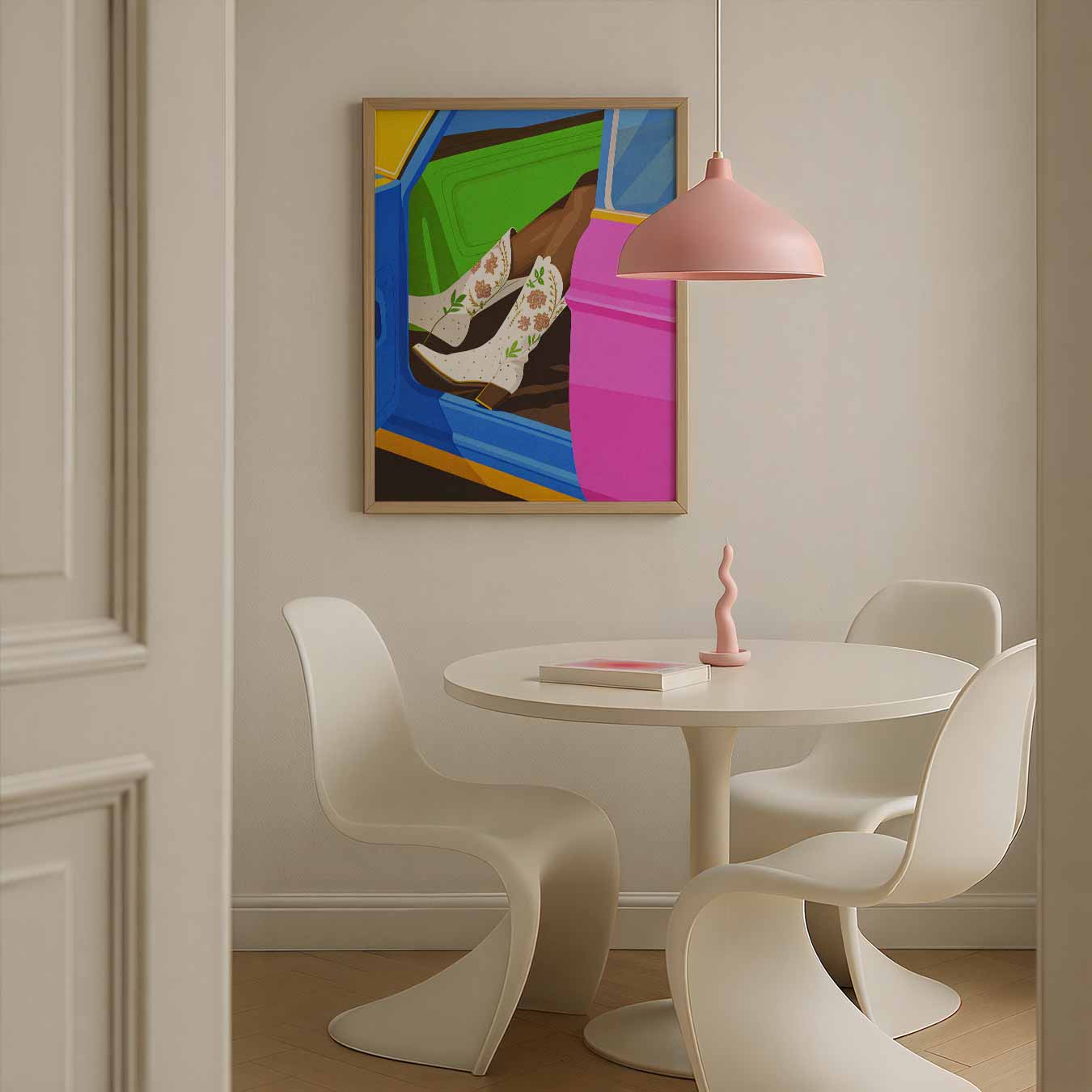 Vrolijke Cowboy Stijl Poster-WallArtistic