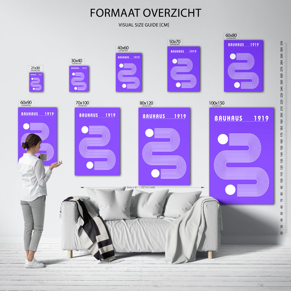 Lijnen en vlakken Poster