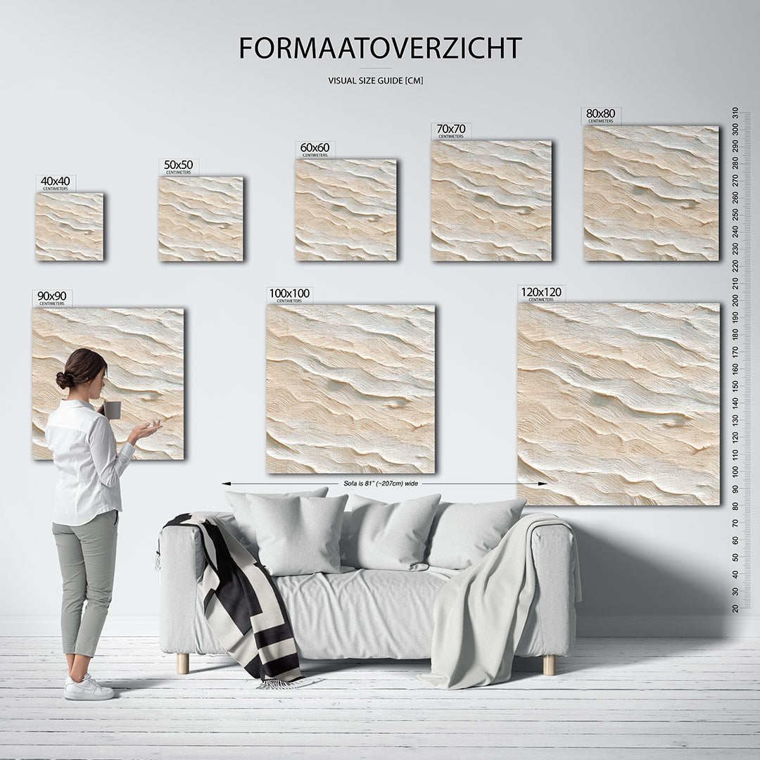 Golvende texturen Kunstwerk