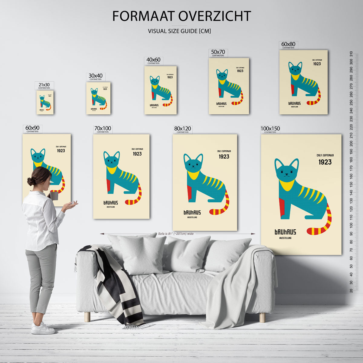 Kleurrijke kat Poster