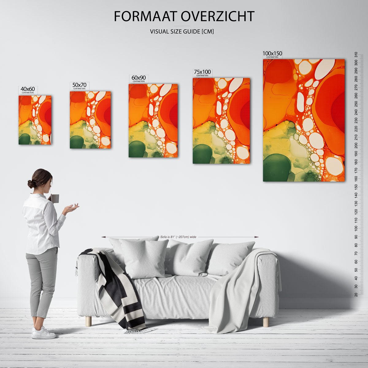 Organische kleurencompositie Kunstwerk