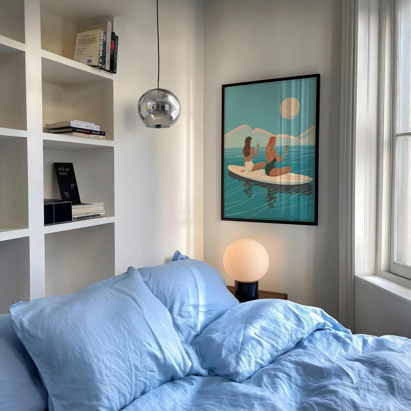 Zonsondergang op het Water Poster-WallArtistic