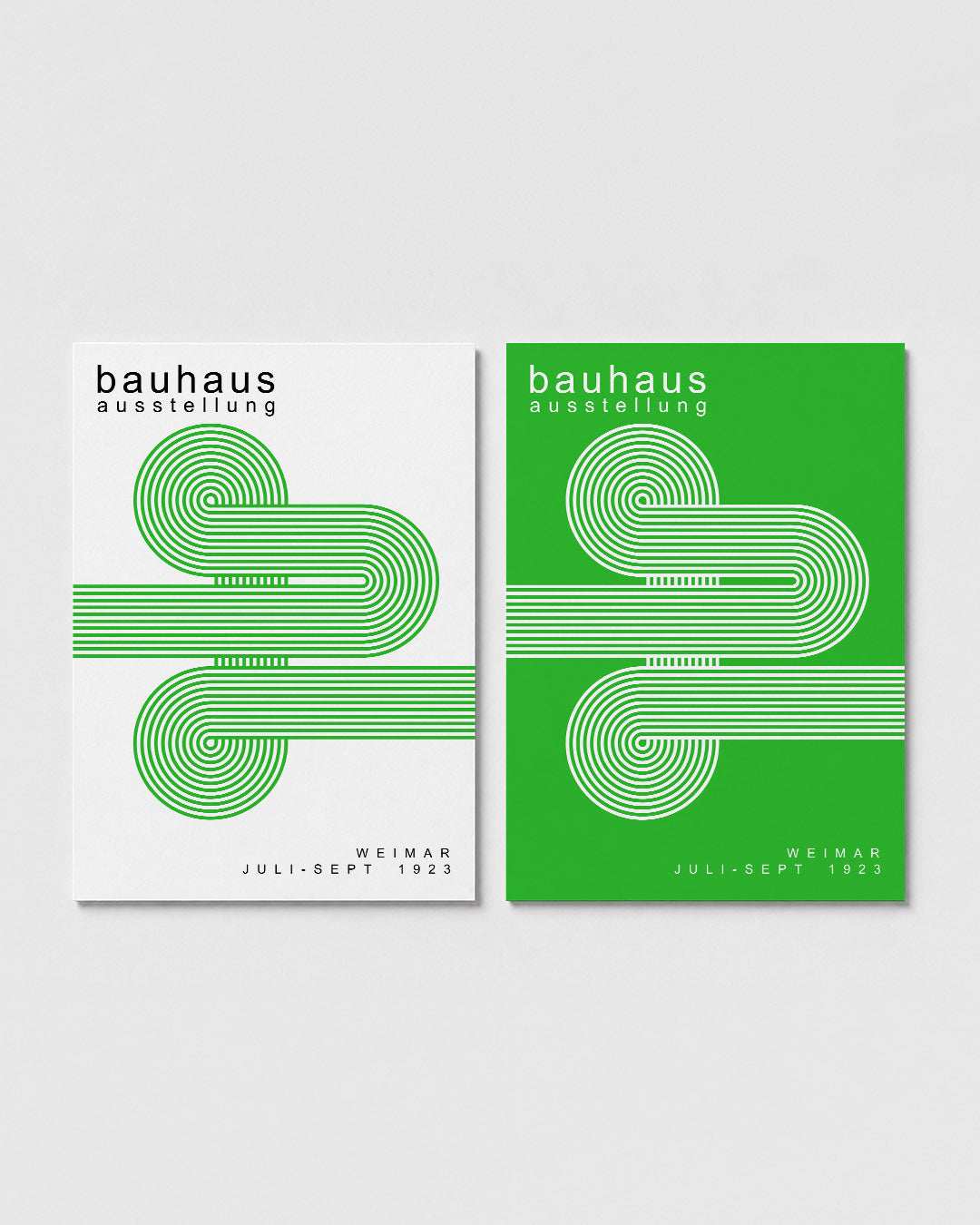 Groene lijnenspel Posterset