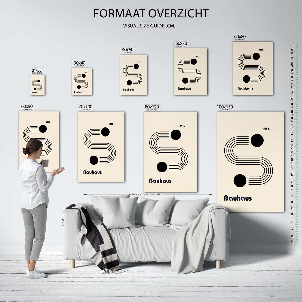 Lijnen en cirkels Poster