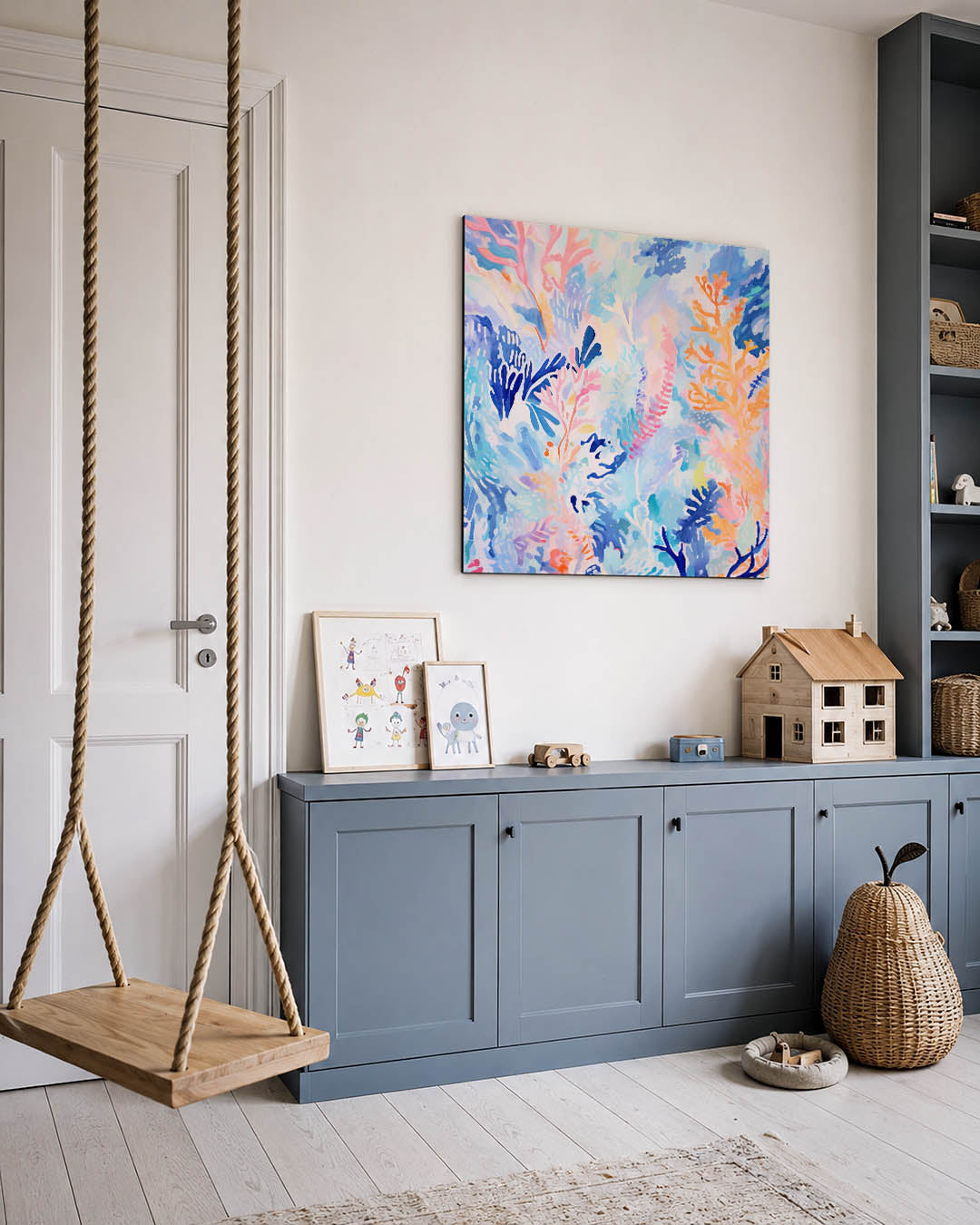 Organische kleurenexplosie Kunstwerk