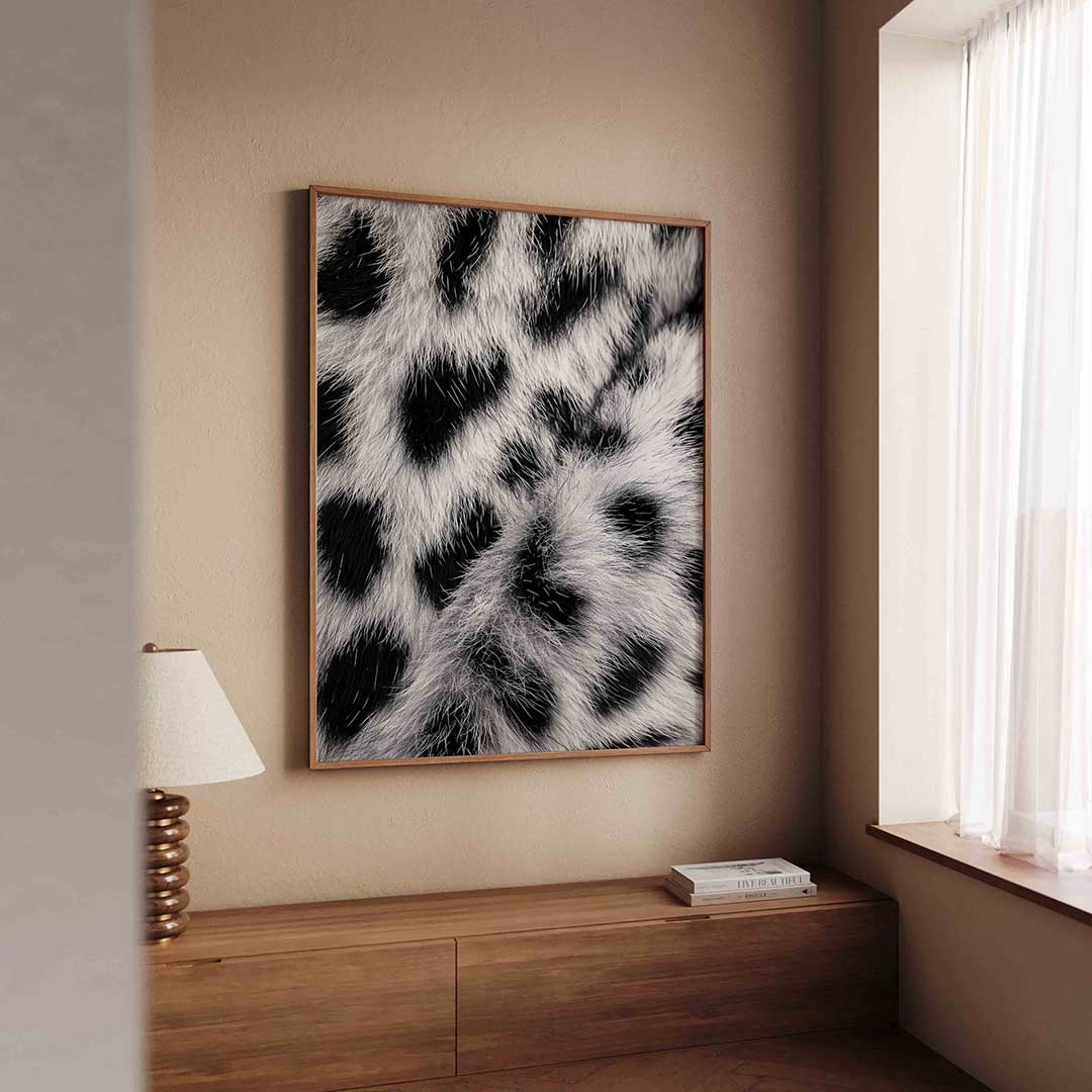 Zwart wit vachtpatroon Poster