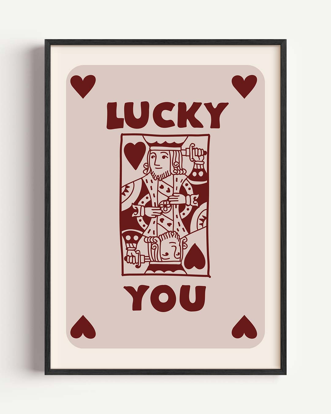 Lucky You Speelkaart Poster-WallArtistic