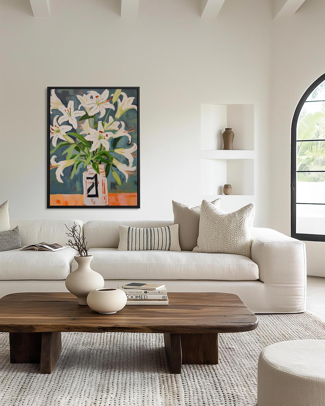 Bloemen in vaas Kunstwerk