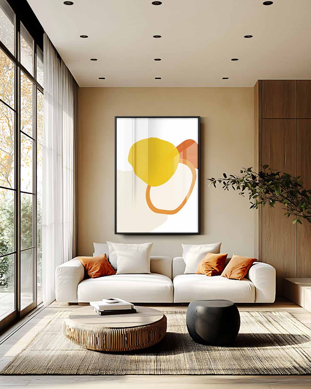 Abstracte Kleurencompositie Kunstwerk-canvas-dibond-plexiglas-wanddecoratie-WallArtistic