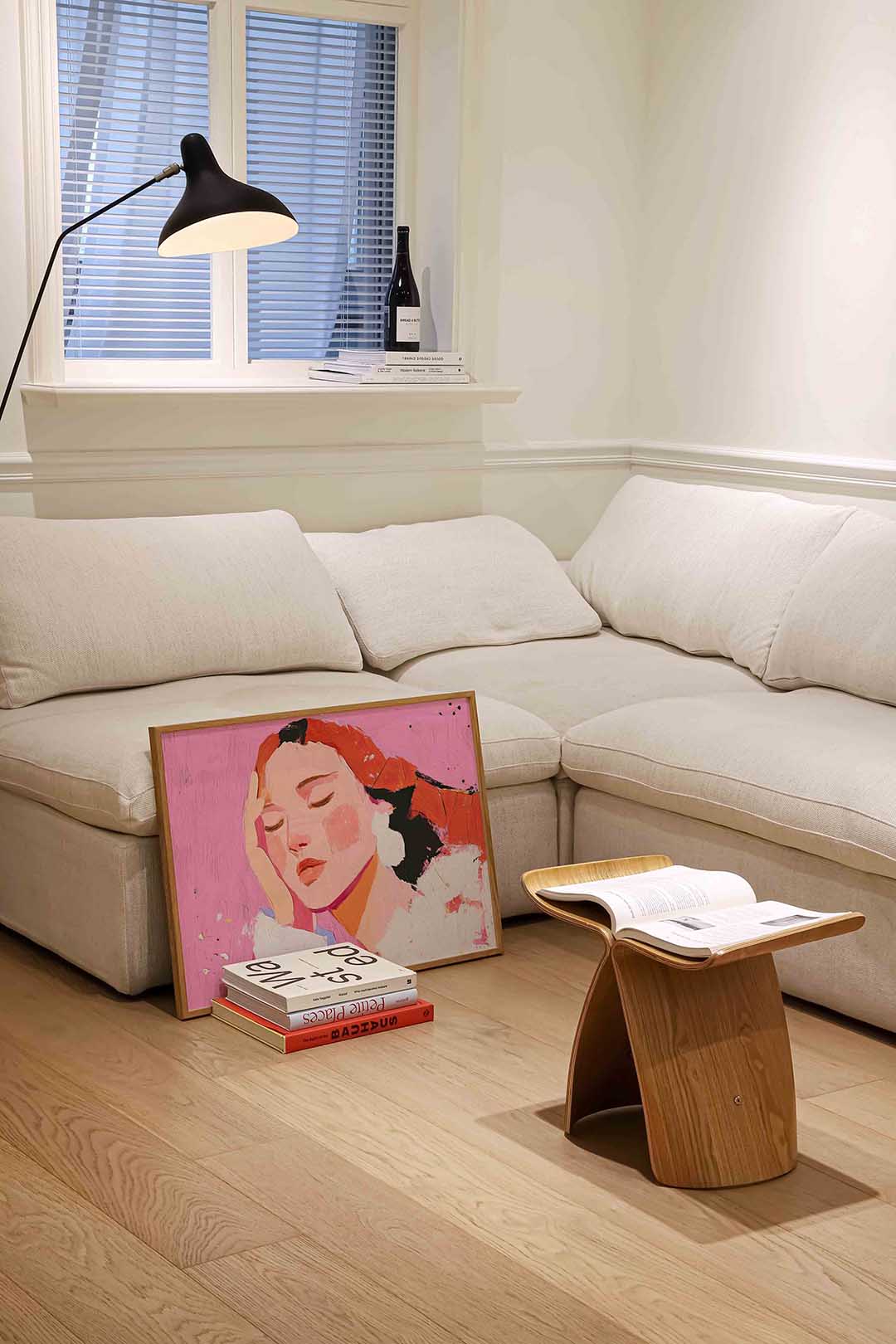 Vrouw met gesloten ogen Poster