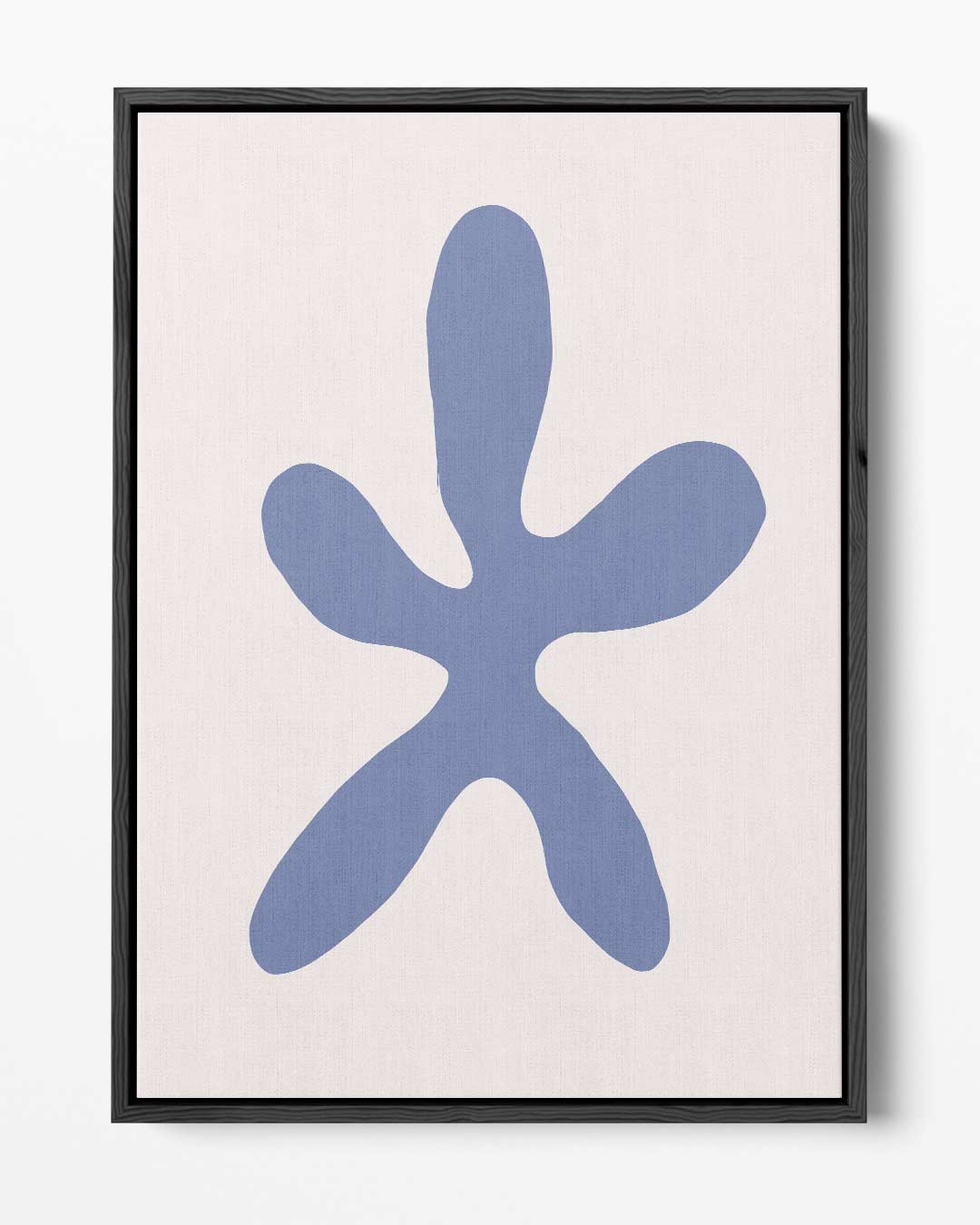 Blauwe Bloem Abstractie Kunstwerk-canvas-dibond-plexiglas-wanddecoratie-WallArtistic
