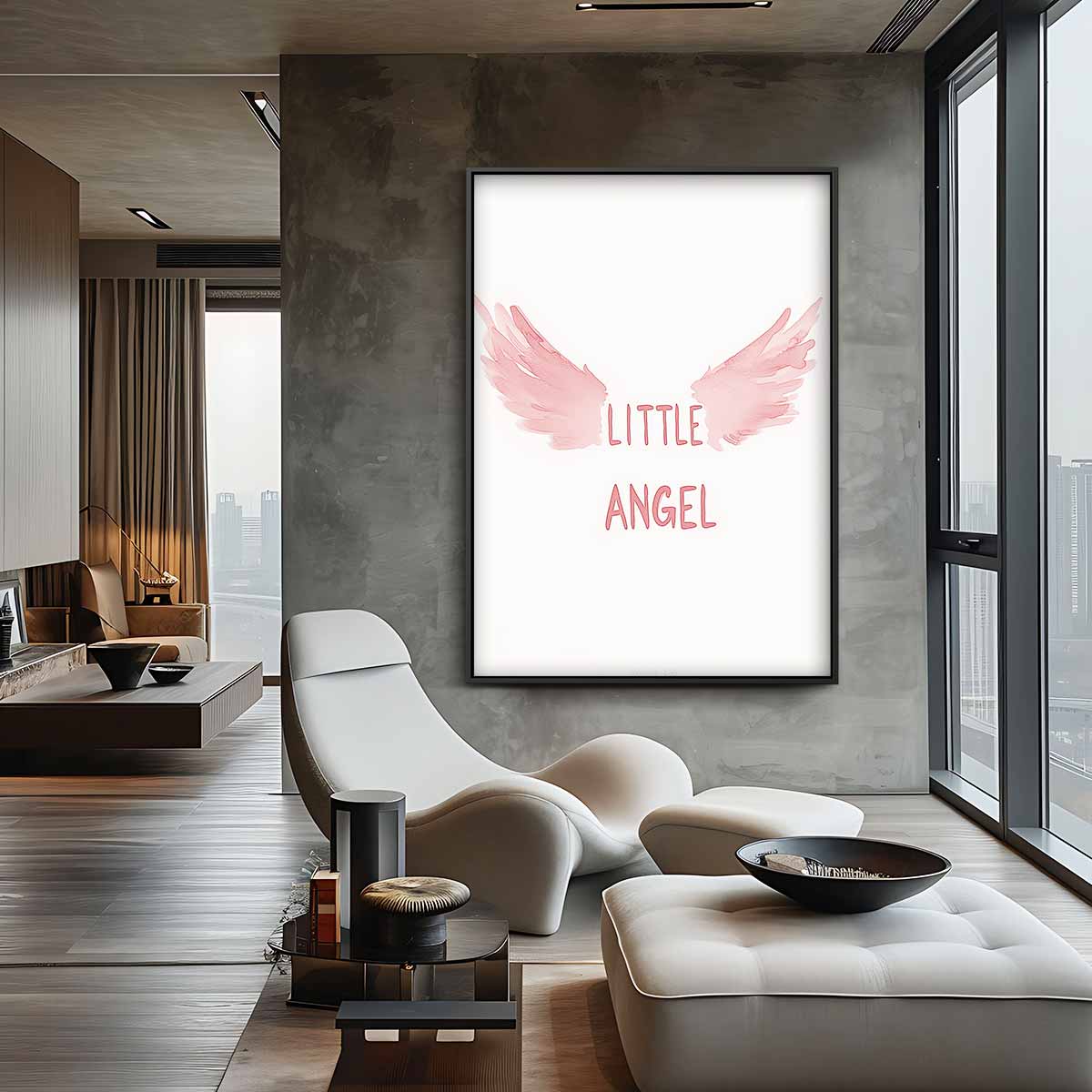 Little Angel Wanddecoratie Kunstwerk-canvas-dibond-plexiglas-wanddecoratie-WallArtistic
