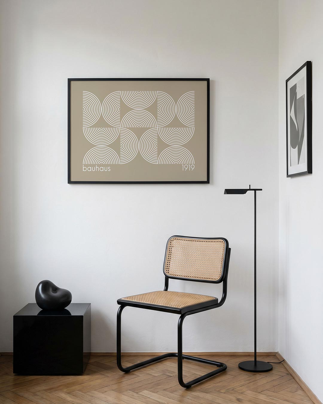 Cirkelpatroon en lijnen Poster
