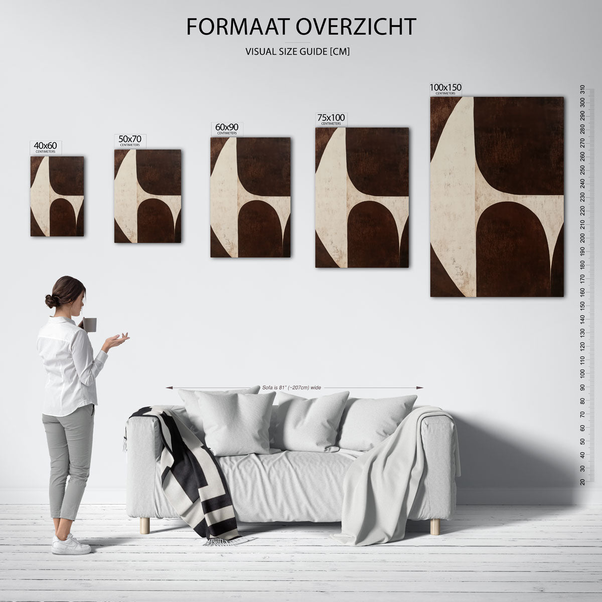 Organische vormen compositie Kunstwerk