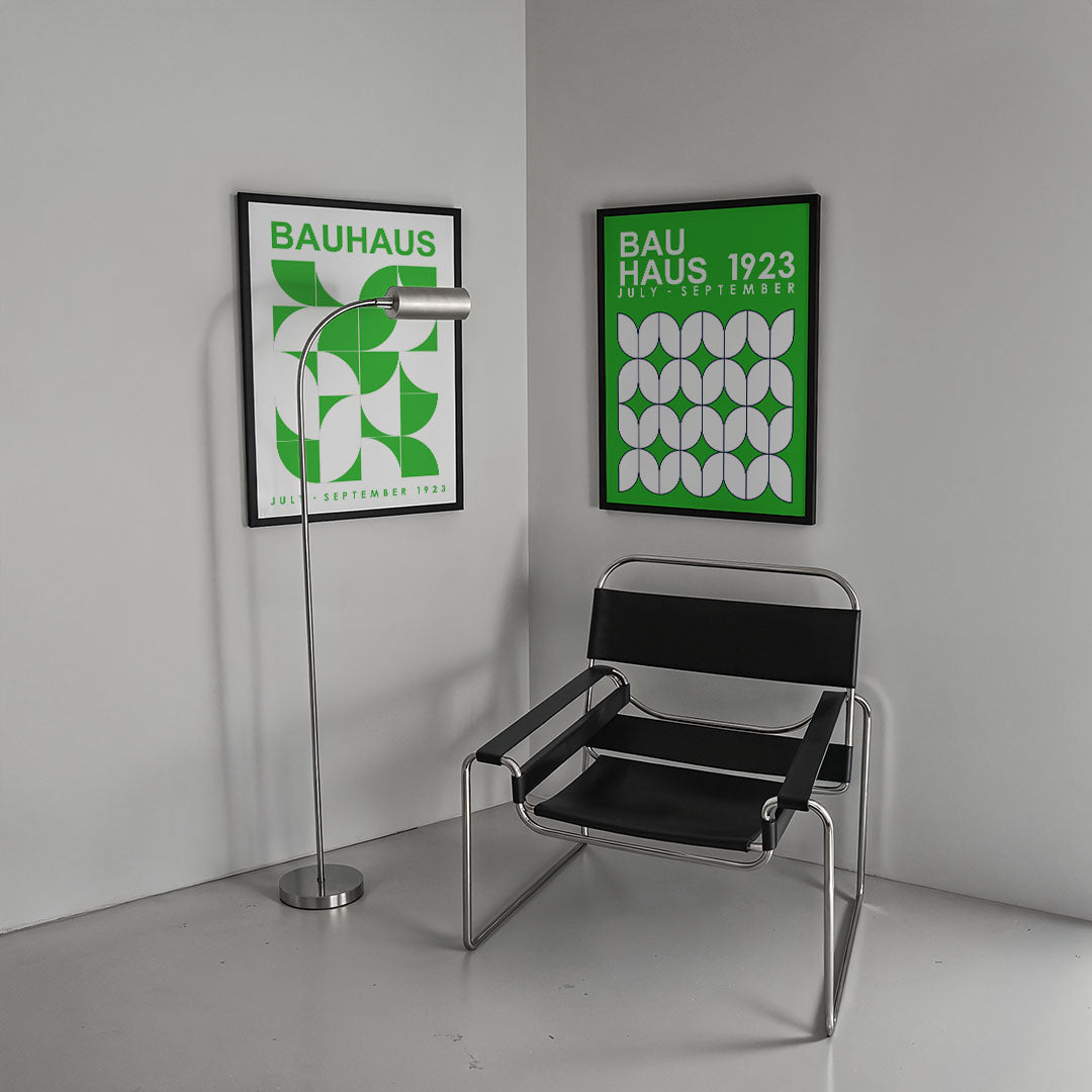 Groene vormenritme Posterset