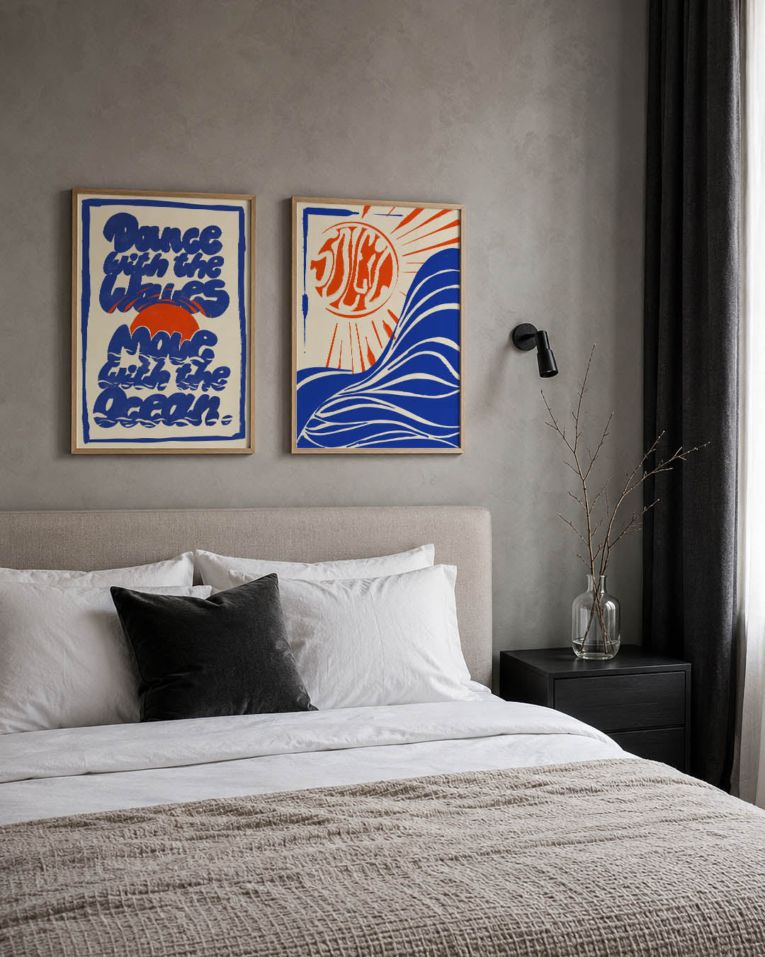 Golvend lijnenspel Posterset