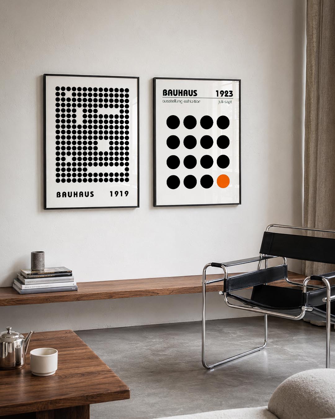 Cirkelpatroon en typografie Posterset