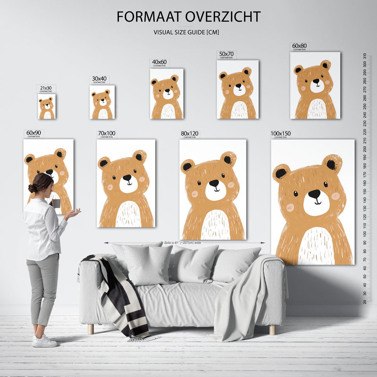 Schattige beer Poster