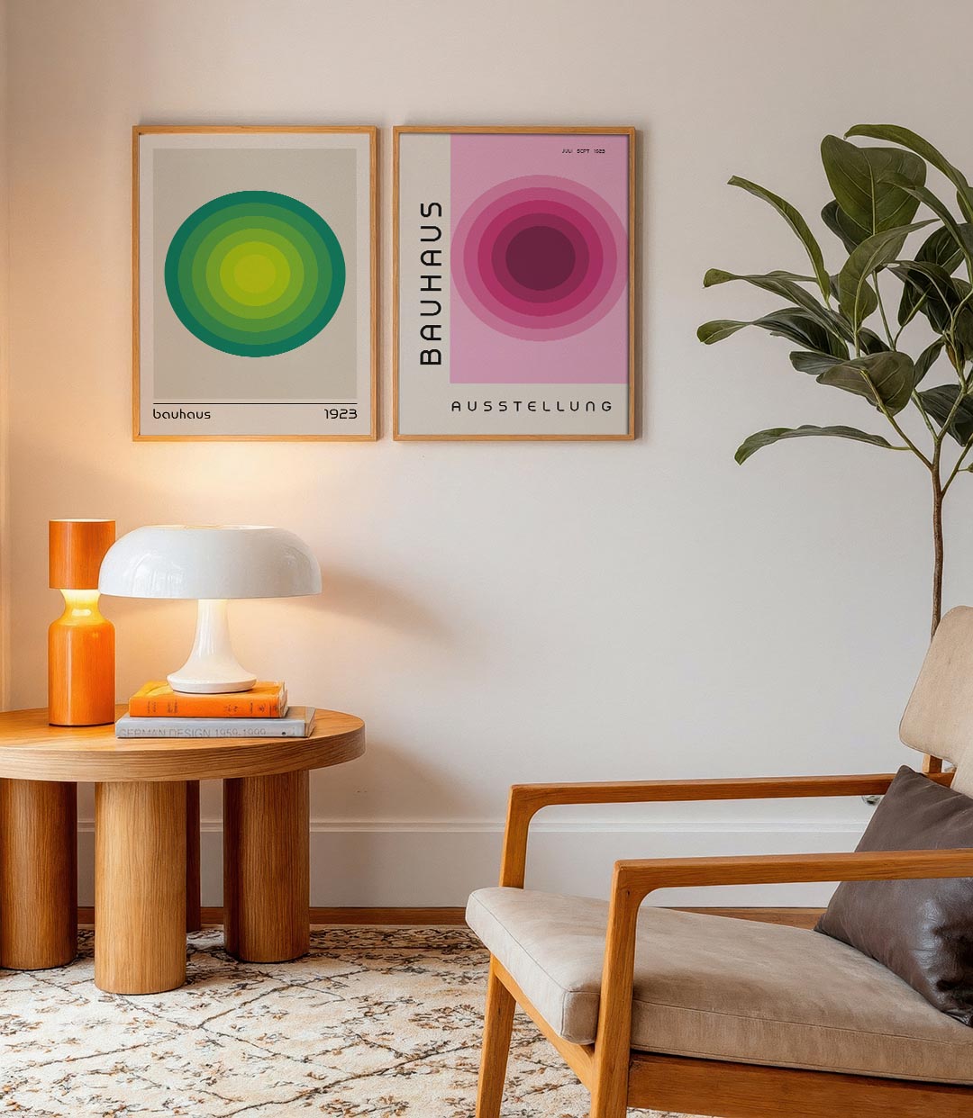 Cirkelvormige kleurvlakken Posterset
