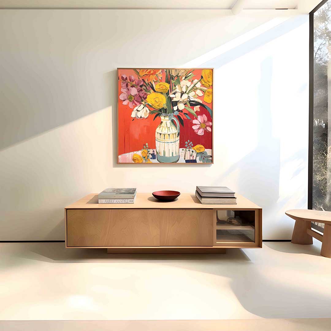 Bloemen in vaas Poster
