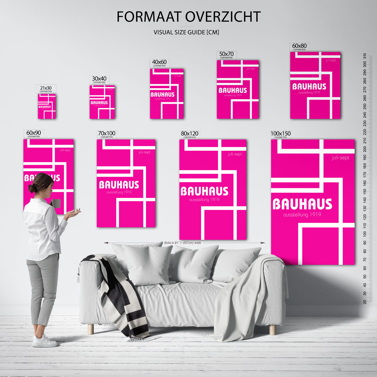 Lijnen en kleurvlakken Poster