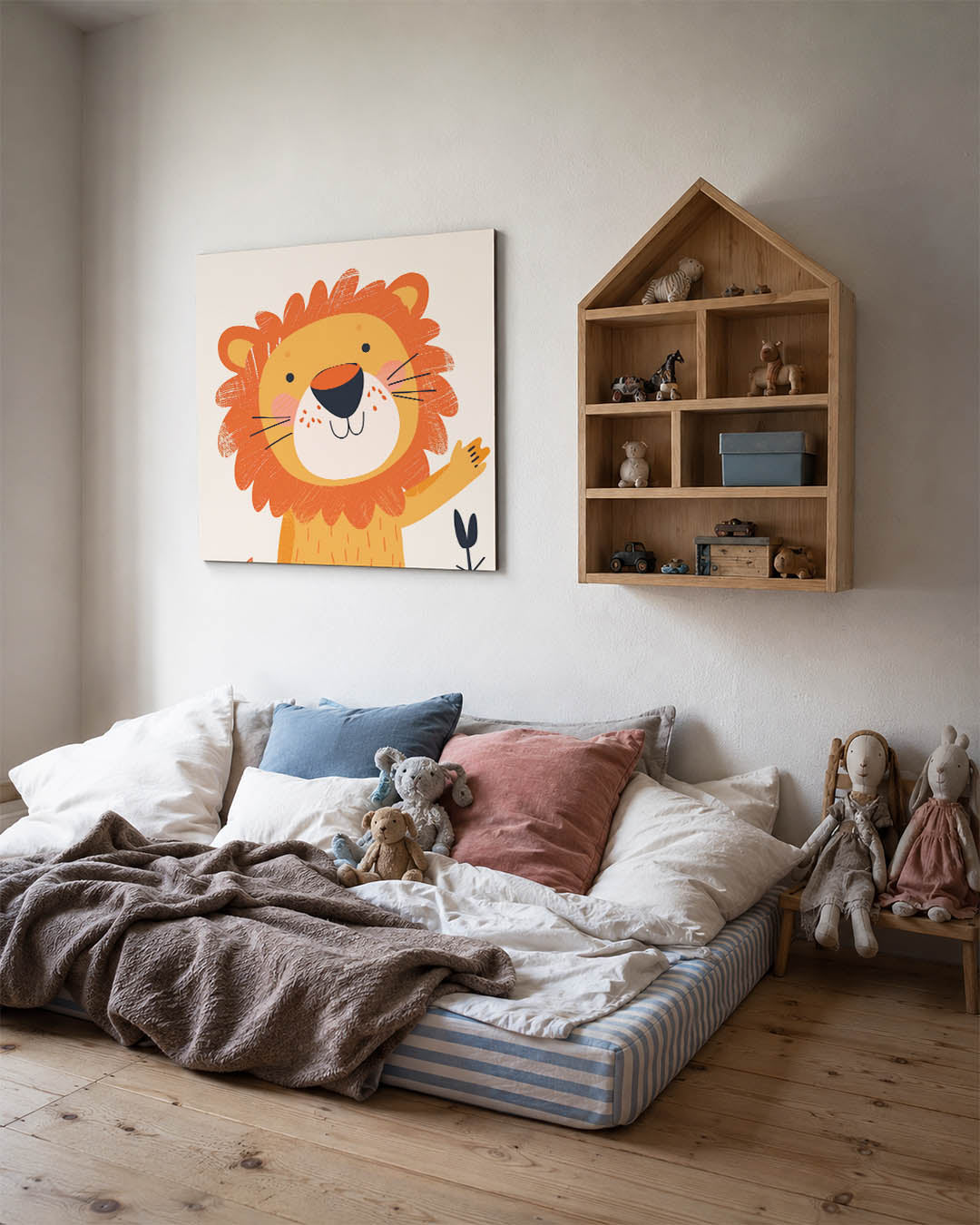 Vrolijke leeuw illustratie Kunstwerk