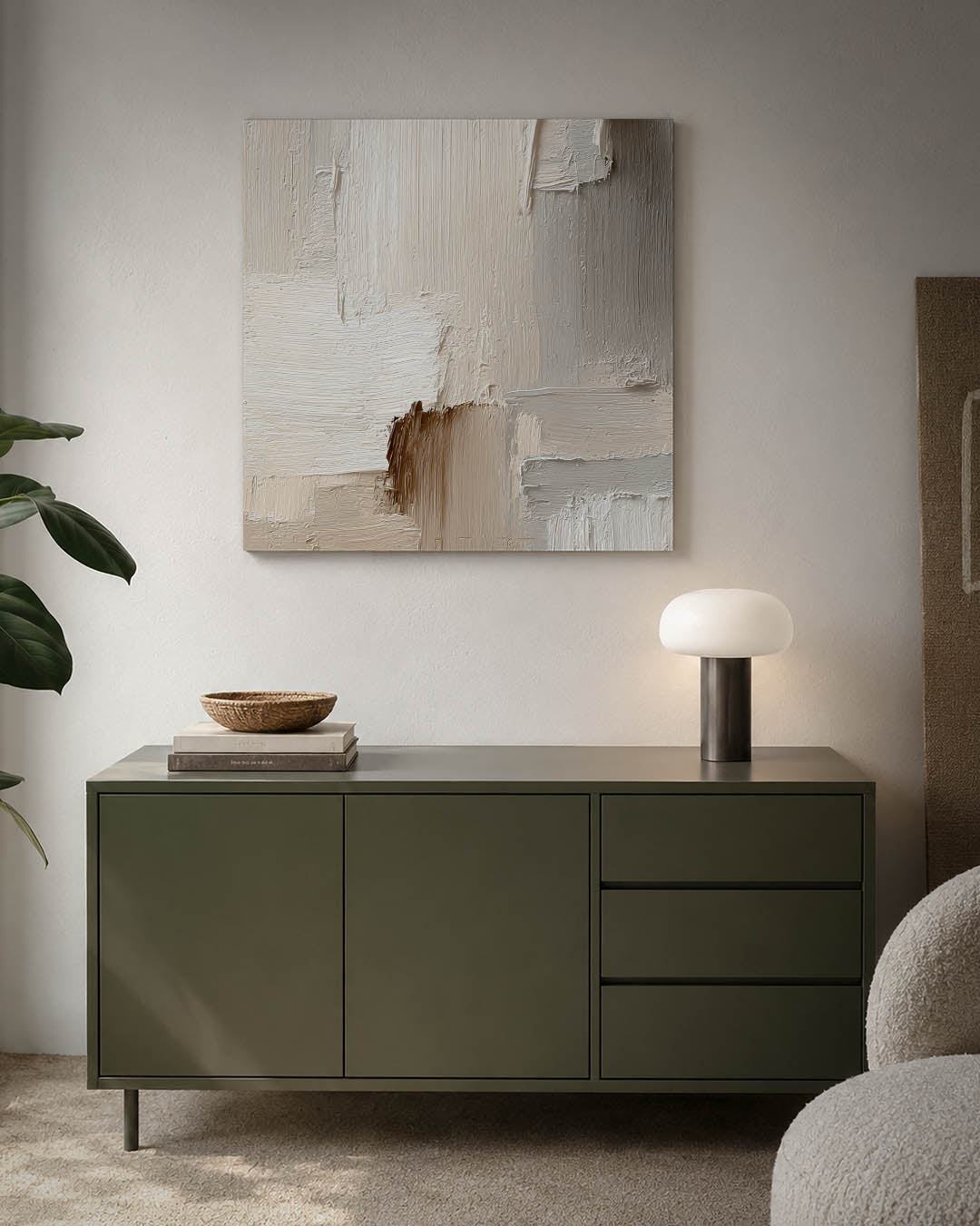 Textuur in neutrale tinten Kunstwerk