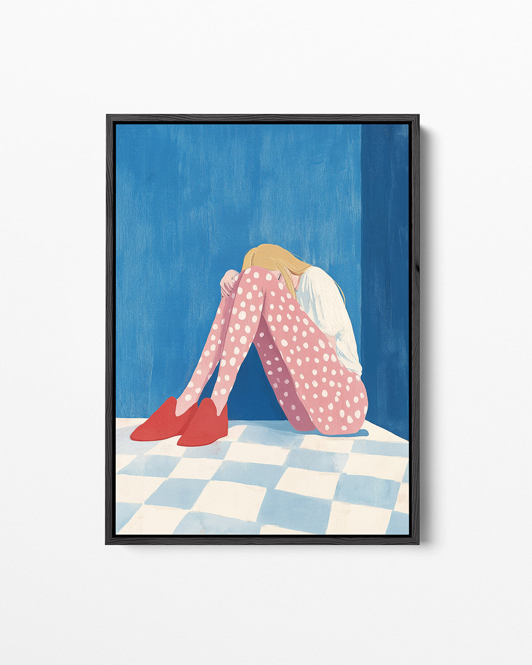 Vrouw in patronen Kunstwerk