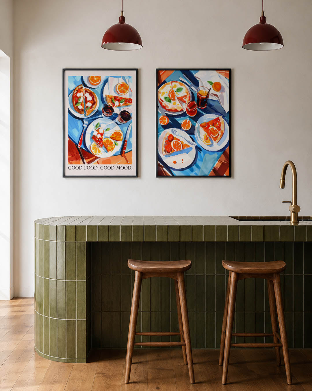 Kleurrijke tafelsfeer Posterset