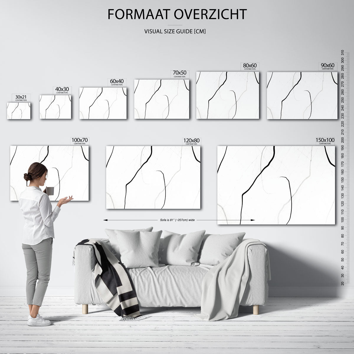 Lijnen en vormen Poster