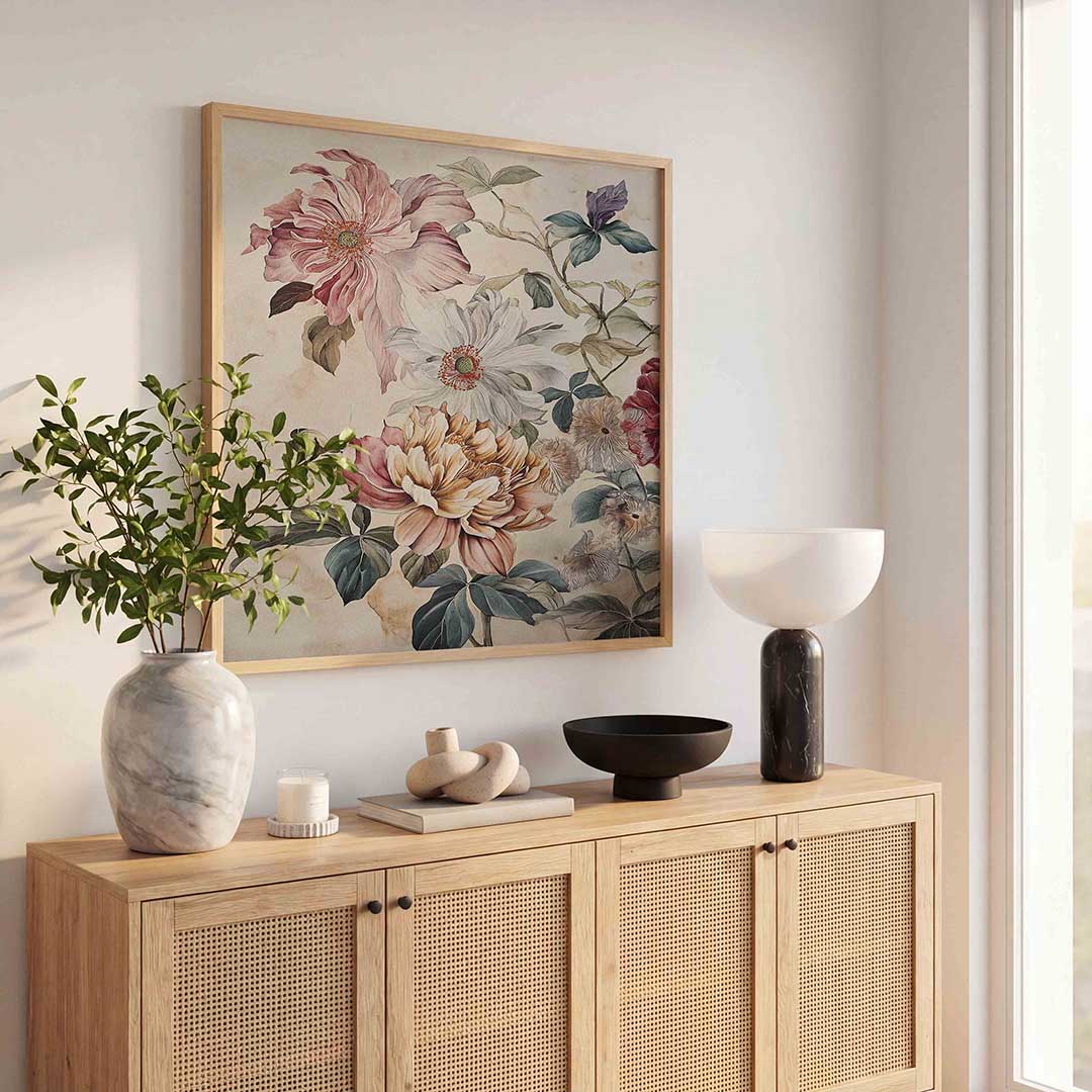 Bloemen en bladeren Poster
