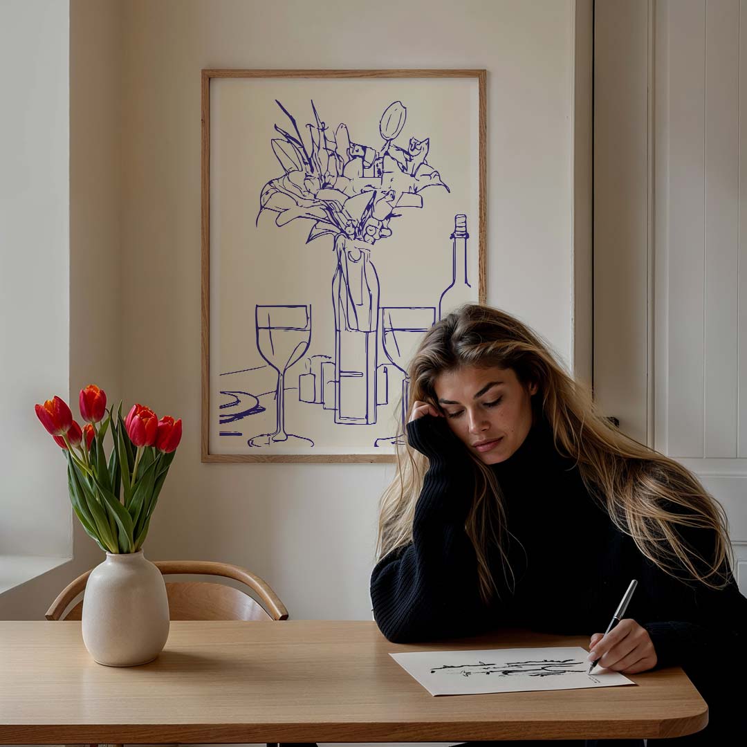 Stijlvolle Bloemstilleven Poster-WallArtistic