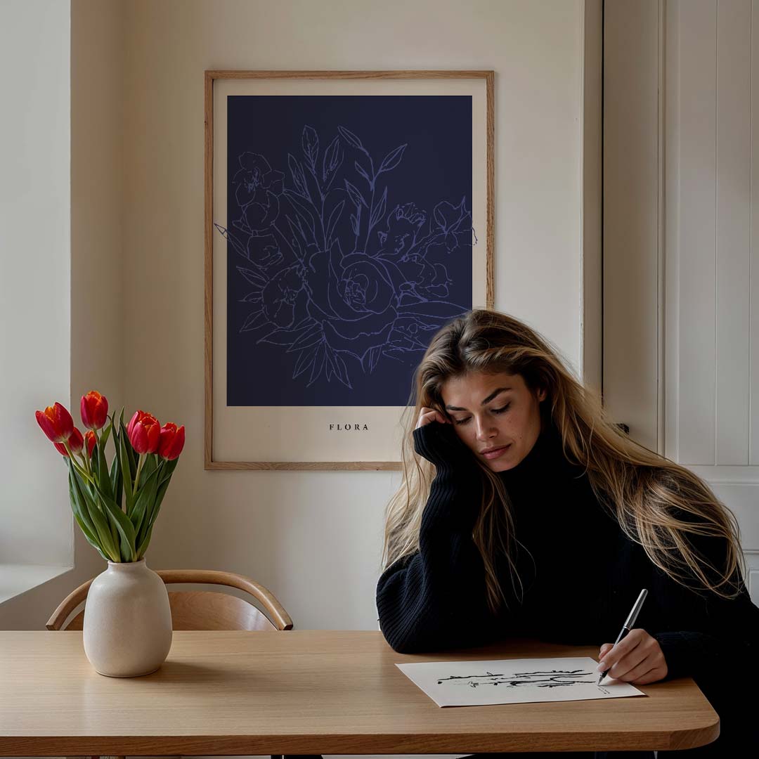 Flora Bloemenlijn Poster-WallArtistic
