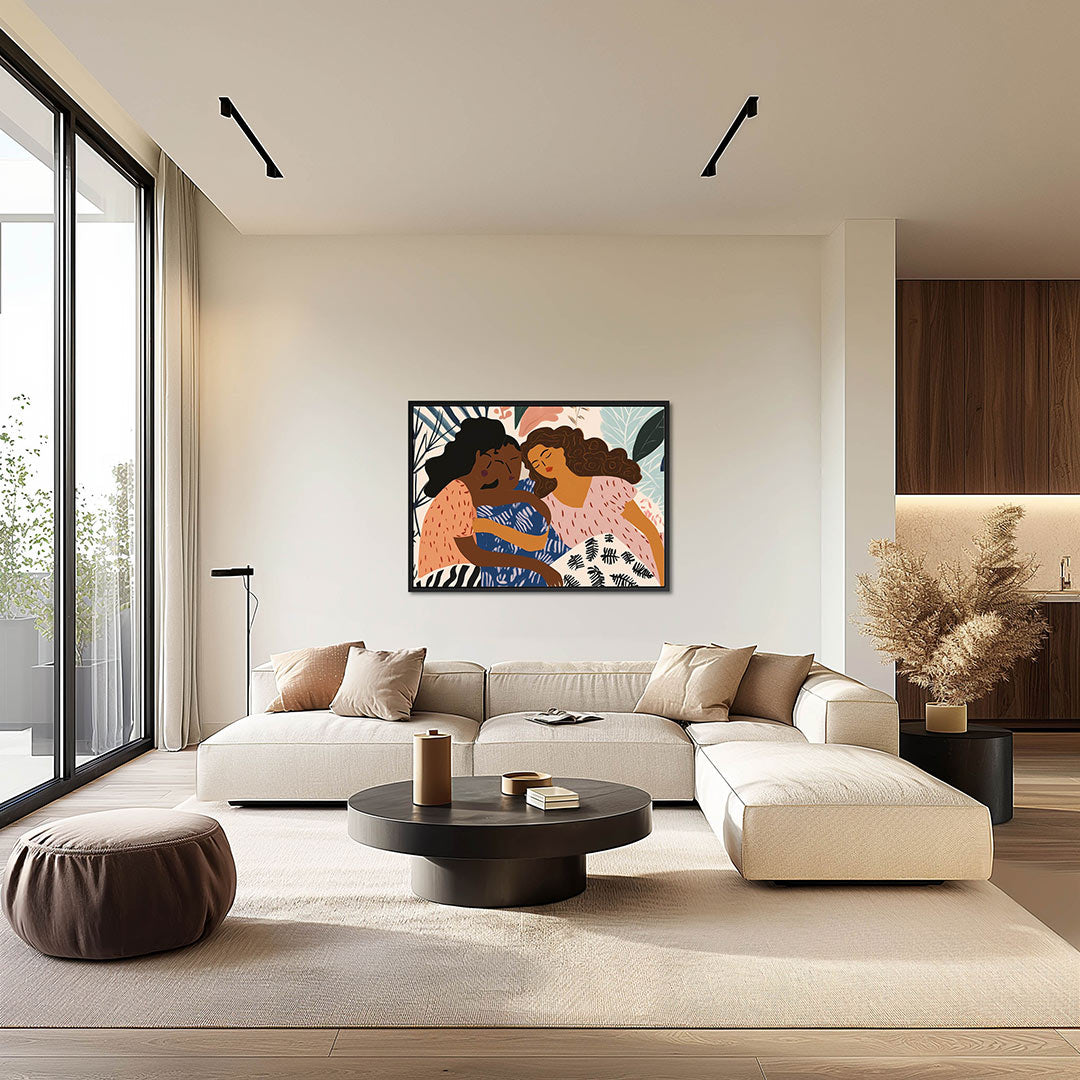 Vriendschap en natuur Kunstwerk