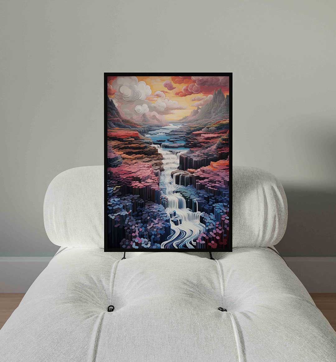 Abstracte landschap Poster