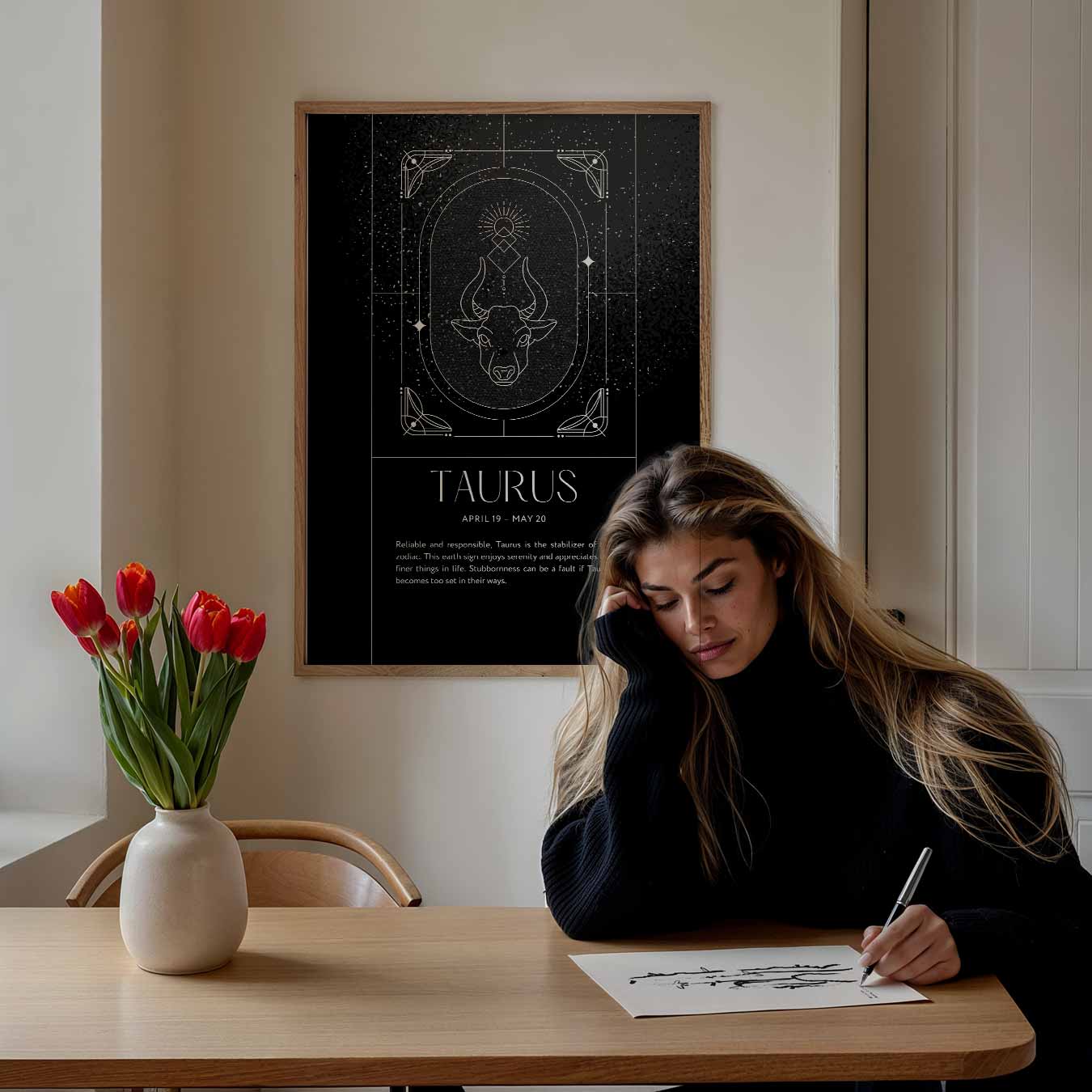 Stijlvolle Stier Sterrenbeeld Poster-WallArtistic