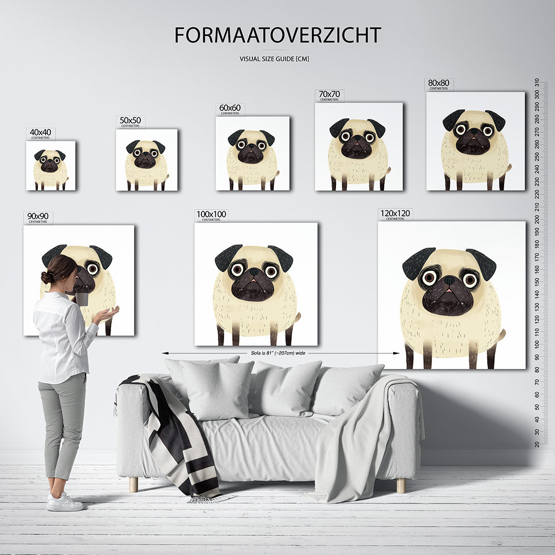 Speelse hond illustratie Kunstwerk