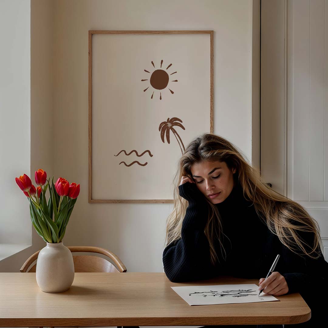 Zonnige Strandvibes Poster-WallArtistic