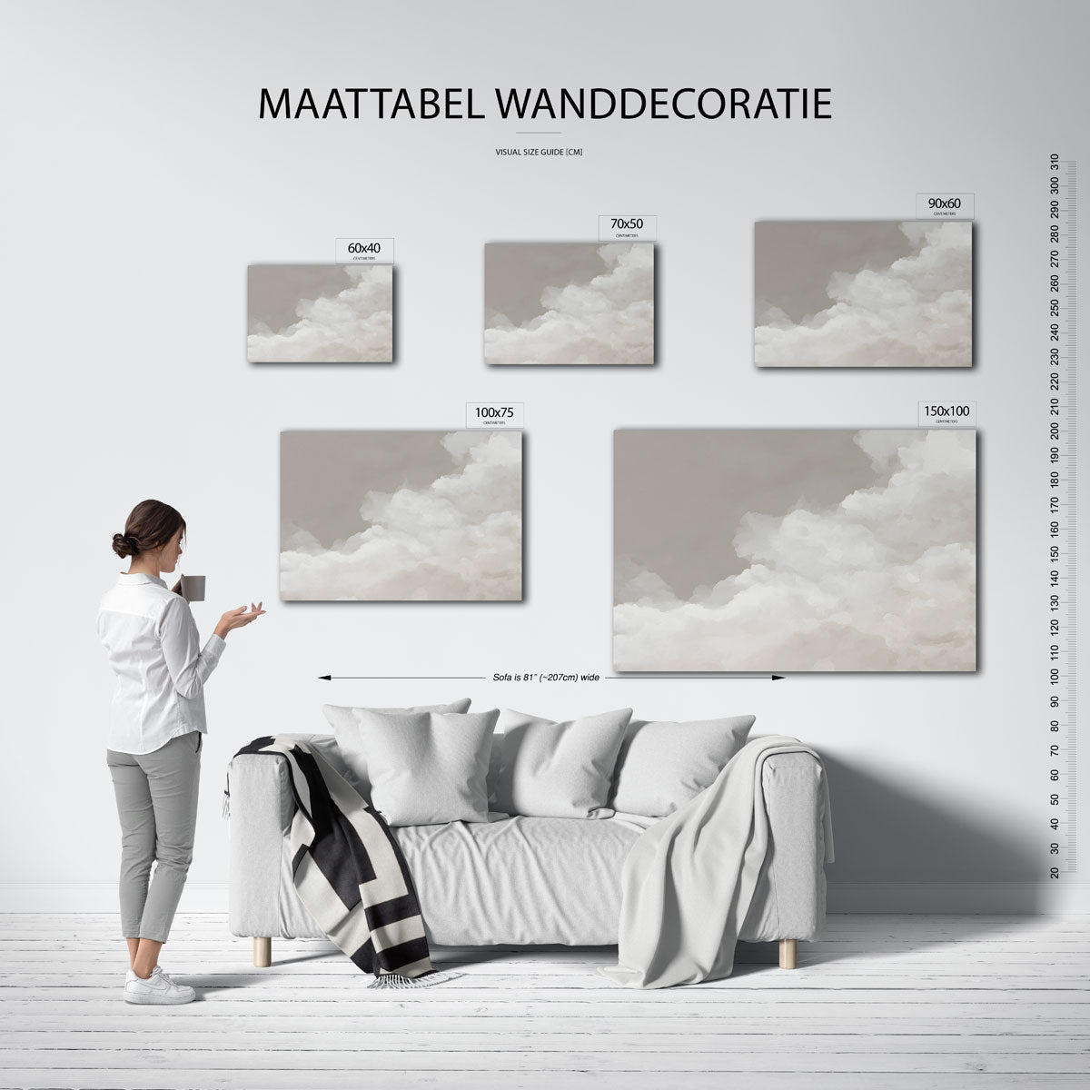 Zachte wolken Kunstwerk