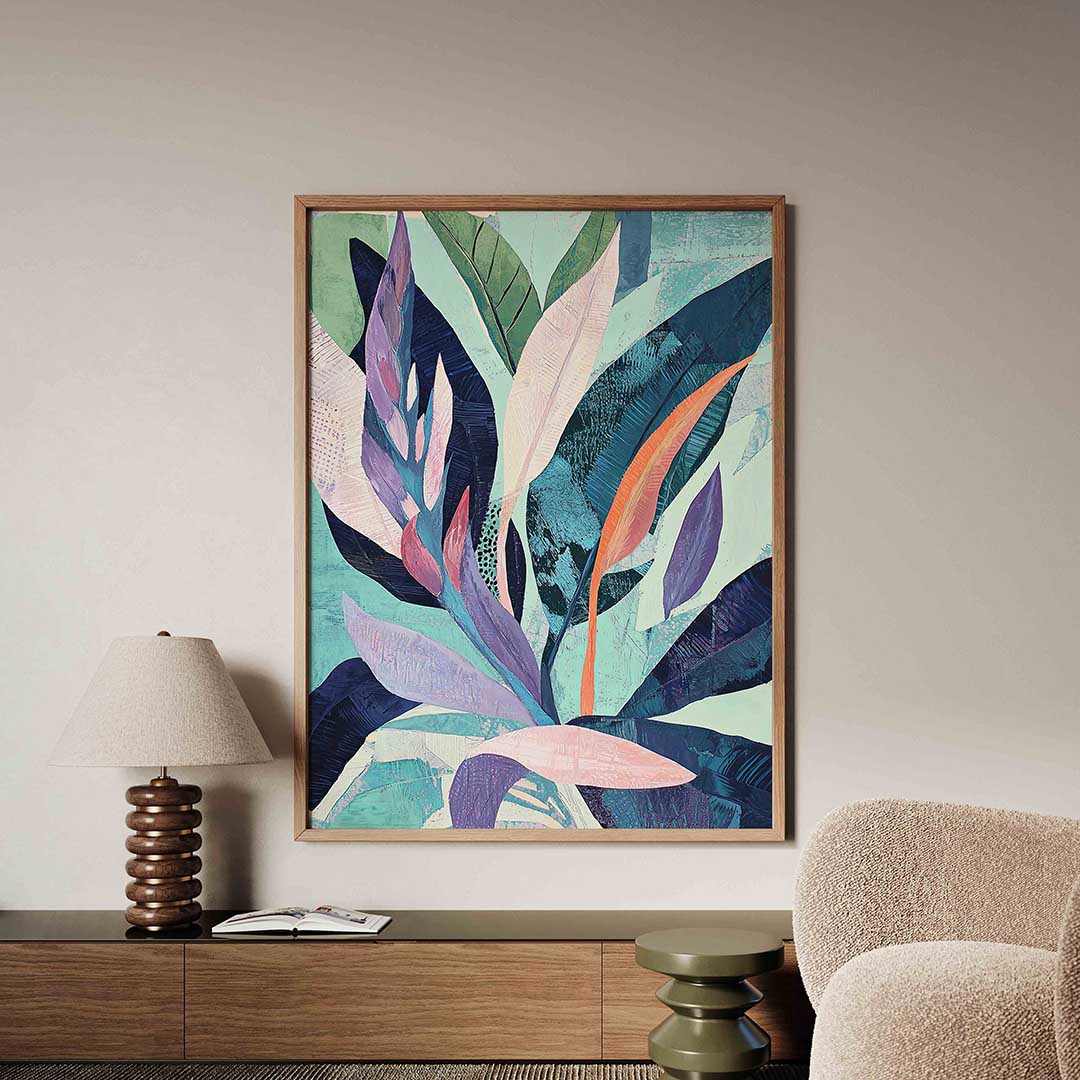 Bladeren en vormen Poster