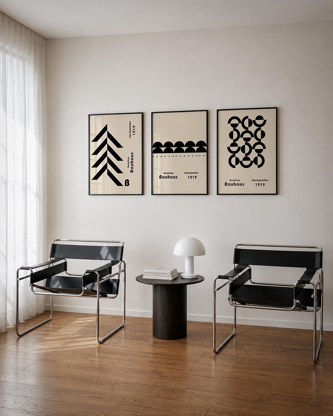 Zwart wit pijlen Posterset