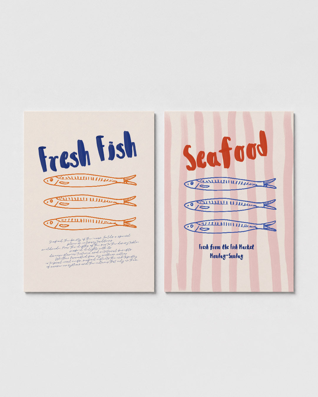 Vissen en letters Posterset