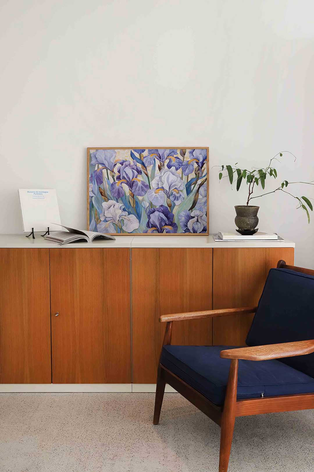 Paarse bloemen Poster