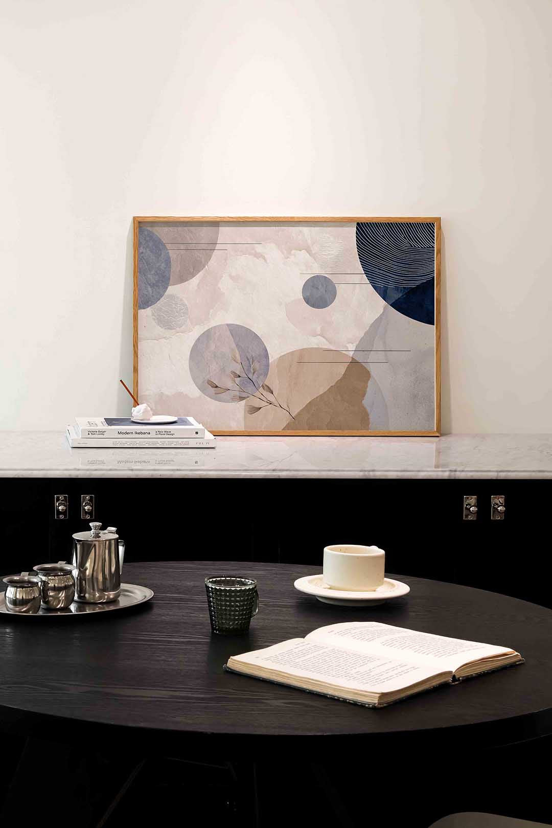 Abstracte cirkels en lijnen Poster