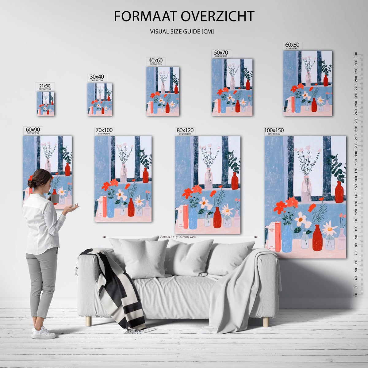 Bloemen in vazen Poster