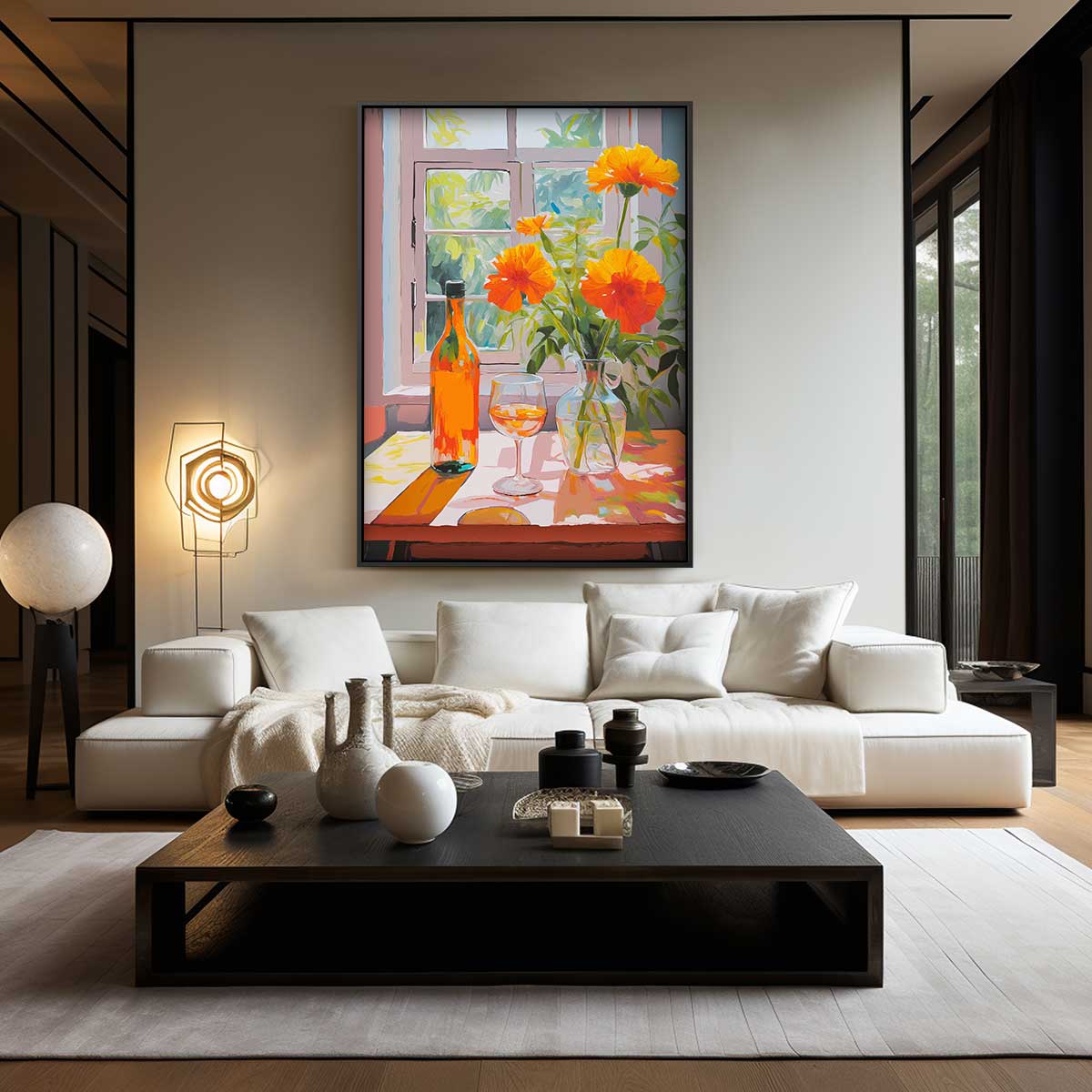Zomerse Vensterbank Charme Kunstwerk-canvas-dibond-plexiglas-wanddecoratie-WallArtistic